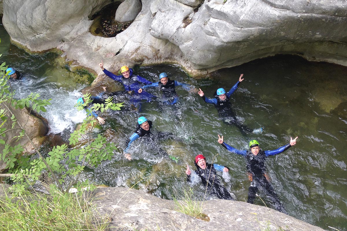 Canyoning team building Nice Côte d'Azur